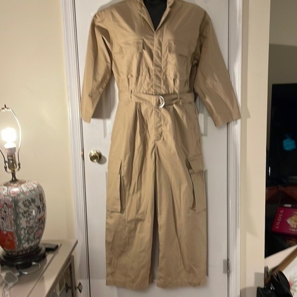 Levi’s Khaki Camel Belted Flight Suit XL - Picture 2 of 10